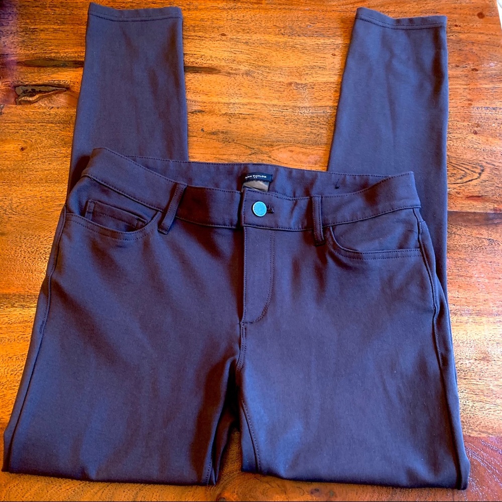 Ann Taylor Factory Brown Knit Jeans  8